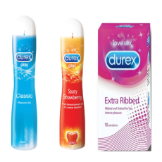 Bazarwala Buy 2 Lubricant Gel. Get 1 Durex Condom (Combo Pack)