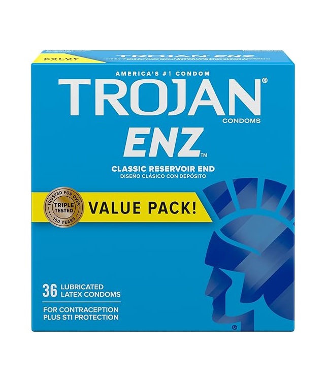 Bazarwala TROJAN ENZ Lubricated Condoms Value Pack 36 Pcs